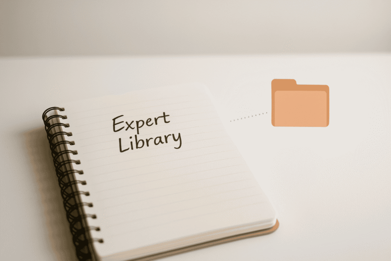 Notebook and folder icon