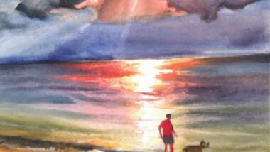 Solopreneur on beach