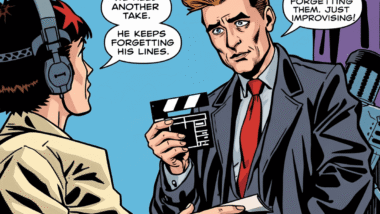 Dramatic actor forgetting his lines